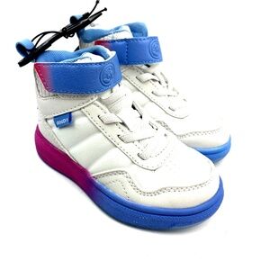 Baby  Sneaker Shoes Size 7 Girls Hightops White Shoes Footwear Padded Toddler